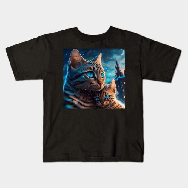 Bengals Love Kids T-Shirt by Enchanted Reverie